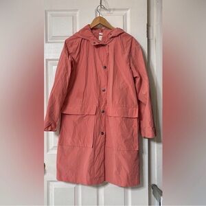 a new day Women's Size Small Coral Trench Rain Coat